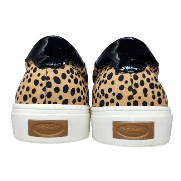 Dr Scholls Shoes Womens 9.5 Cheetah Print Animal Tan Black Slip Ons Comfy