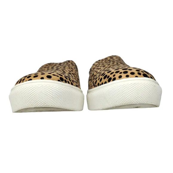 Dr Scholls Shoes Womens 9.5 Cheetah Print Animal Tan Black Slip Ons Comfy