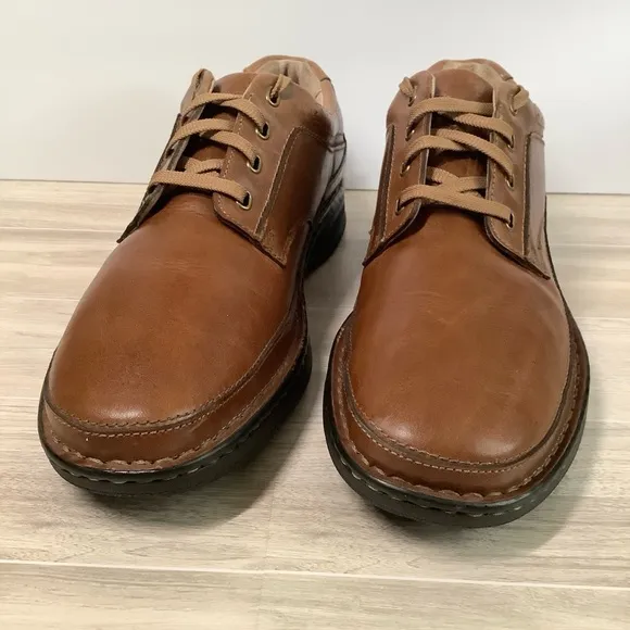 DREW Men Toledo Leather Lace Up Oxford Shoes Size 13 M Brown Comfort NO INSOLES