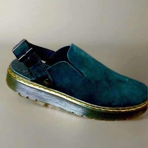 DR MARTENS CARLSONS AirWair Slingback Shoes Womens Size 10 Black Suede NEW