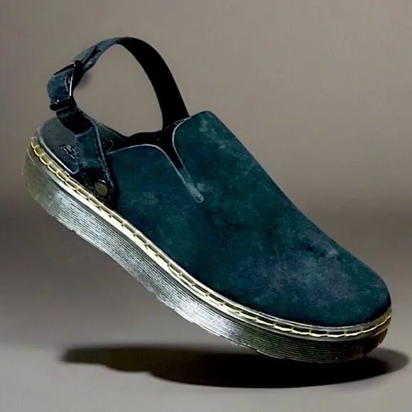 DR MARTENS CARLSONS AirWair Slingback Shoes Womens Size 10 Black Suede NEW
