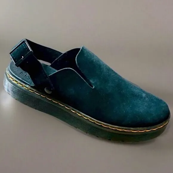 DR MARTENS CARLSONS AirWair Slingback Shoes Womens Size 10 Black Suede NEW