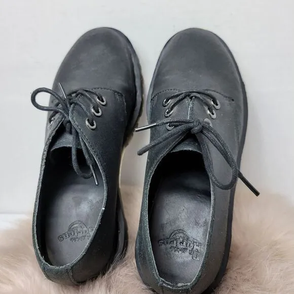 Dr. Martens Immanuel Black Leather Lace-Up Oxford Women's Shoes Size 6