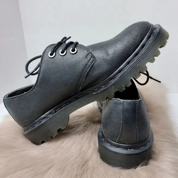 Dr. Martens Immanuel Black Leather Lace-Up Oxford Women's Shoes Size 6