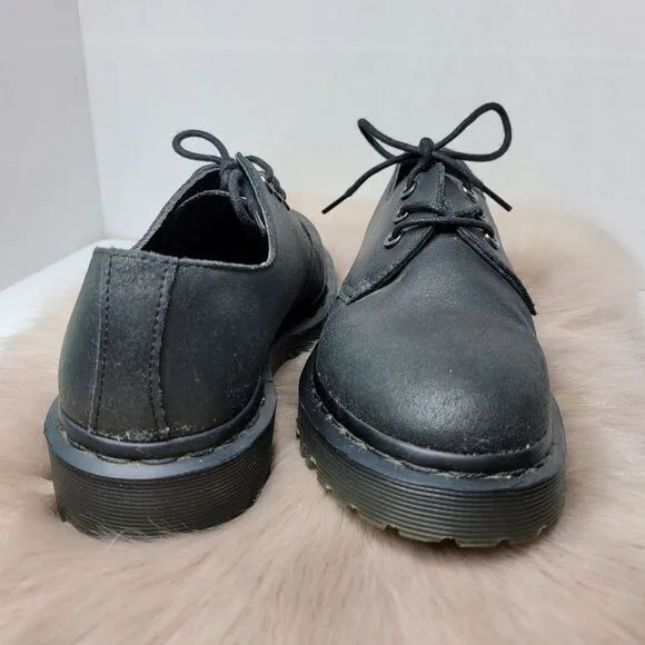 Dr. Martens Immanuel Black Leather Lace-Up Oxford Women's Shoes Size 6