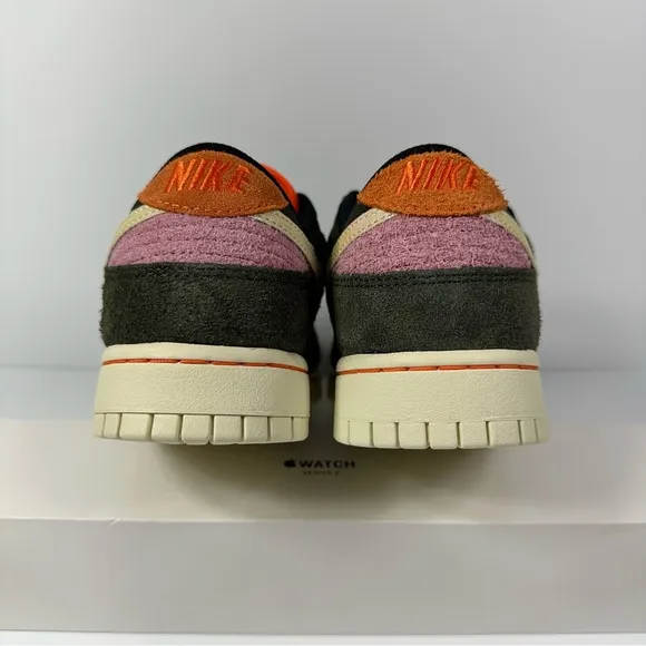 DUNK LOW SE GONE FISHING RAINBOW TROUT SPOTTED SUEDE DARK IRIDESCENT ORANGE PINK