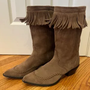 Durango Fringe Suede Cowgirl Boots Crush by Durango