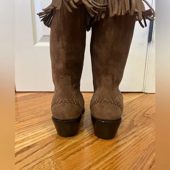 Durango Fringe Suede Cowgirl Boots Crush by Durango