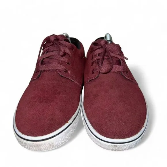 DVS Daewon Burgundy Suede Skate Shoes DVF0000187 Men's 9.5