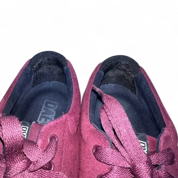 DVS Daewon Burgundy Suede Skate Shoes DVF0000187 Men's 9.5