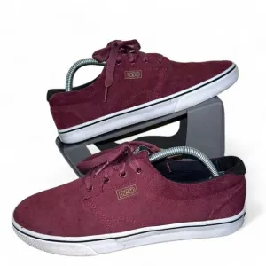 DVS Daewon Burgundy Suede Skate Shoes DVF0000187 Men's 9.5