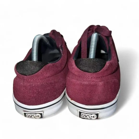 DVS Daewon Burgundy Suede Skate Shoes DVF0000187 Men's 9.5