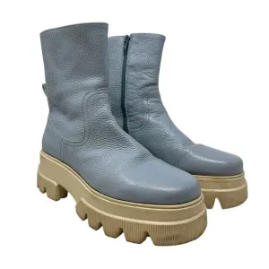 Each x Other Dollaro 65mm Chunky Boots In Blue Leather Lug Sole Size 40 US 10