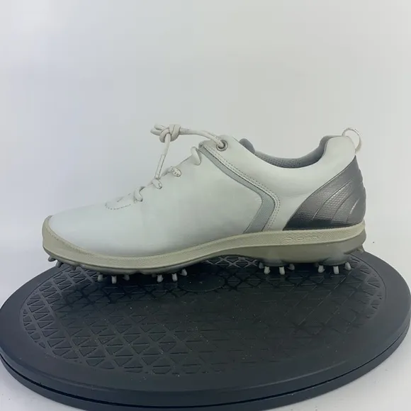 Ecco Biom White/Gray Yak Leather Golf Shoes Women's Size 8.5