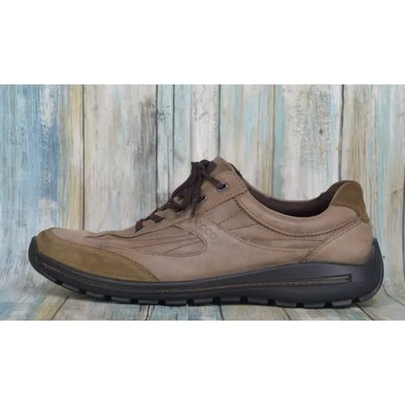 Ecco Brown Leather Sneakers Men's Size 47 (US 13 / 13.5) Oxfords NICE