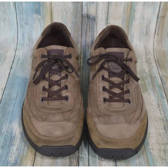 Ecco Brown Leather Sneakers Men's Size 47 (US 13 / 13.5) Oxfords NICE