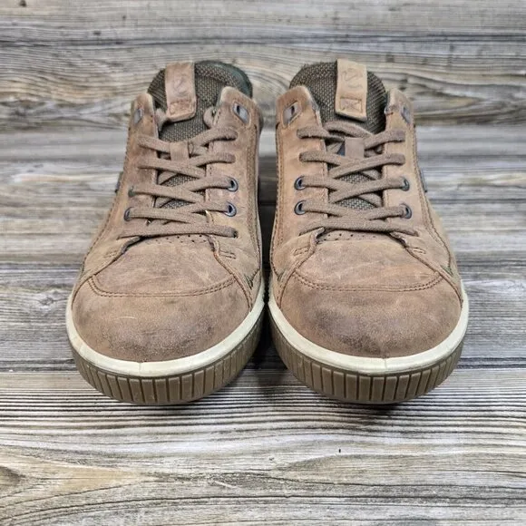 Ecco Byway Tred Shoes Brown Leather Gore-Tex Sneakers Men's Size 11