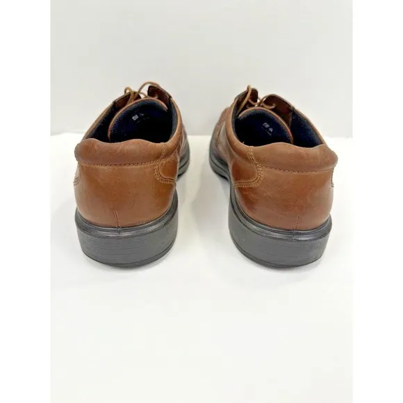 Ecco Helsinki Casual Dress Shoes Men's 44 US‎ 10-10.5 Brown Leather Lace Up GUC