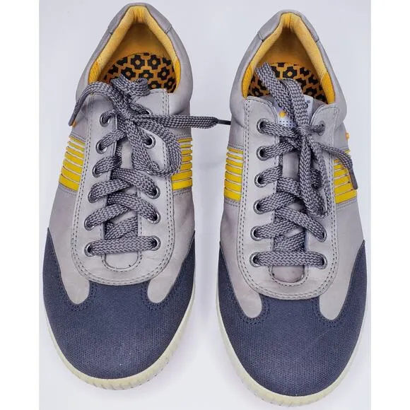 ECCO Hydromax Leather Canvas Spikeless Golf Shoes Gray Men's Size EU44/US10-10.5