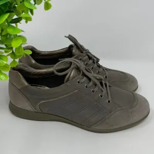 Ecco leather &amp; suede gray shoes 38