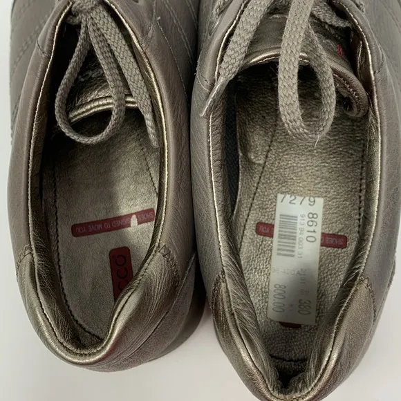 Ecco leather &amp; suede gray shoes 38