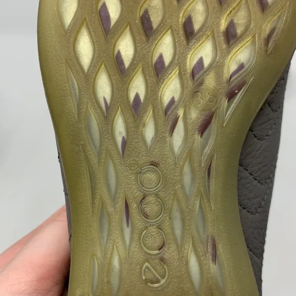 Ecco leather &amp; suede gray shoes 38