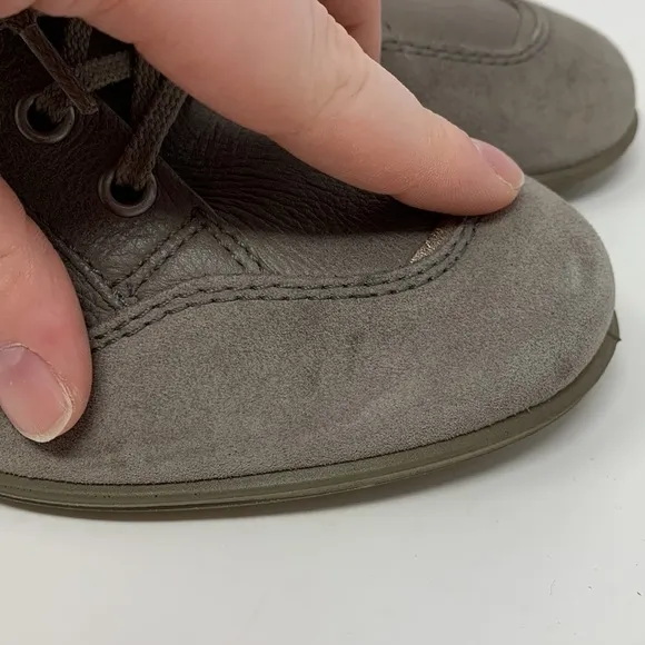 Ecco leather &amp; suede gray shoes 38