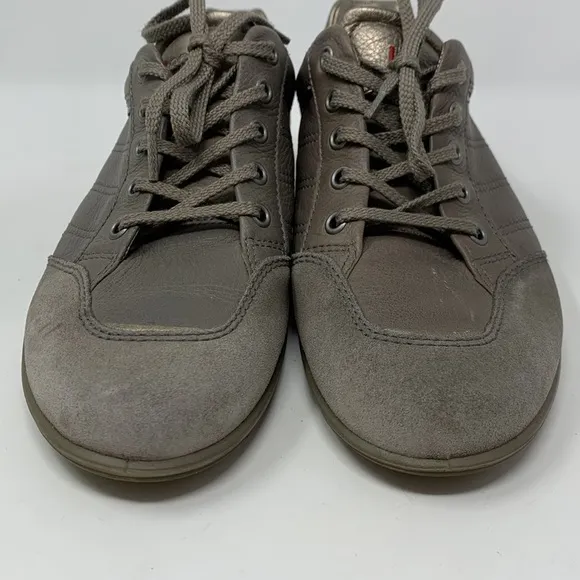 Ecco leather &amp; suede gray shoes 38