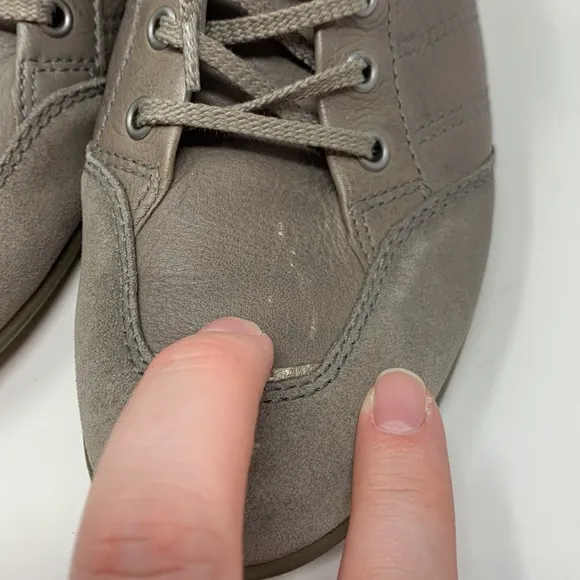 Ecco leather &amp; suede gray shoes 38
