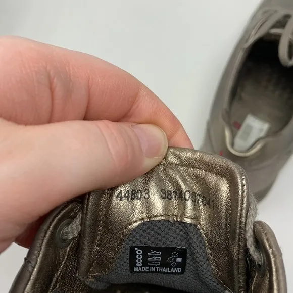 Ecco leather &amp; suede gray shoes 38
