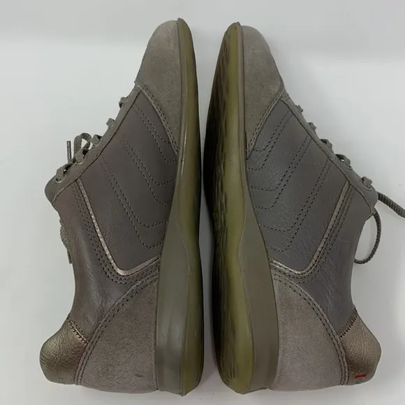 Ecco leather &amp; suede gray shoes 38