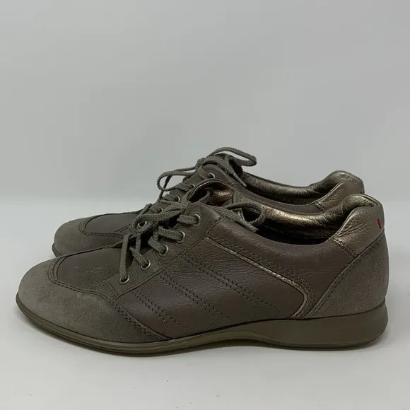Ecco leather &amp; suede gray shoes 38