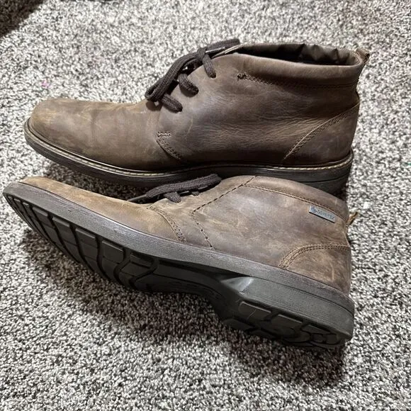Ecco‎ Men's Size 10 US Chukka Tie  Turn GTX Lace-Up Boot  Leather Brown
