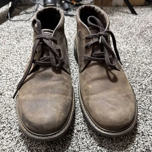 Ecco‎ Men's Size 10 US Chukka Tie  Turn GTX Lace-Up Boot  Leather Brown