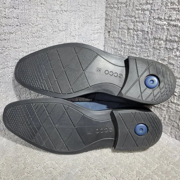Ecco Queenstown Men’s Size 13 US Navy Suede Casual Penny Slip On Loafer Shoes
