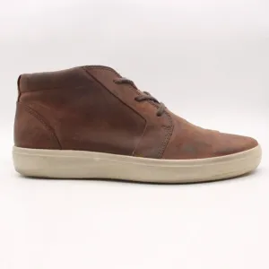 ECCO Soft 7 Chukka Men's EU 44 Brown Leather High Top Boot Lace Up Casual Shoes
