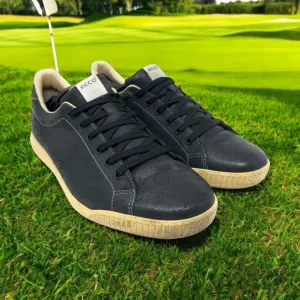 ECCO Spike less Street Golf Leather Brown Shoes Mens Size 47 (US 14 )