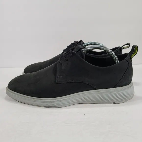 Ecco St.1 Hybrid Lite Black Nubuck Plain Toe Oxford Shoes Men's Size 8