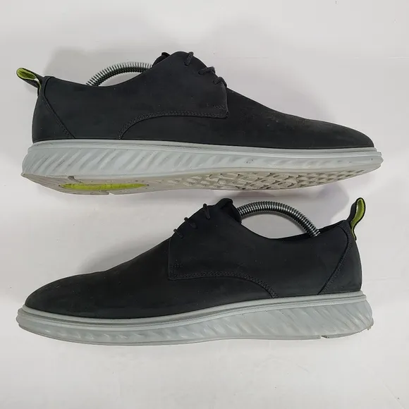 Ecco St.1 Hybrid Lite Black Nubuck Plain Toe Oxford Shoes Men's Size 8