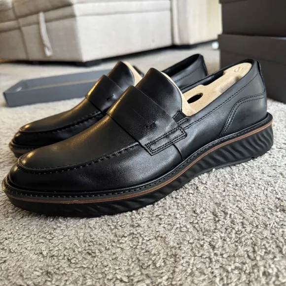 ECCO St.1 Hybrid Men's Leather Loafer Size 44 EU 10 - 10.5 US Black