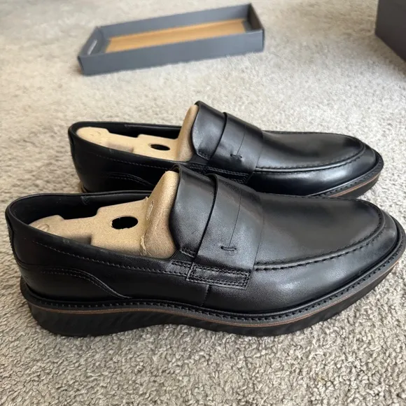 ECCO St.1 Hybrid Men's Leather Loafer Size 44 EU 10 - 10.5 US Black