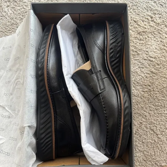 ECCO St.1 Hybrid Men's Leather Loafer Size 44 EU 10 - 10.5 US Black