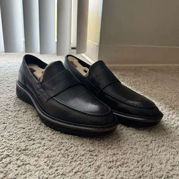 ECCO St.1 Hybrid Men's Leather Loafer Size 44 EU 10 - 10.5 US Black