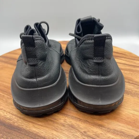 Ecco ST.360 Street Shoes Mens Size 10 Black Leather Comfort Casual Sneakers