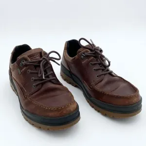 Ecco Track 25 brown leather low top ankle boots size 43