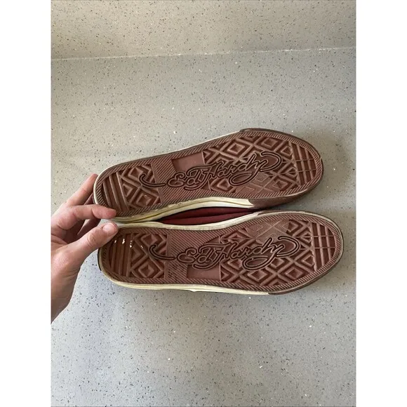 Ed Hardy Designs Vtg Slip On MENS SIZE 12 Tattoo Style Shoes style 17mr102m