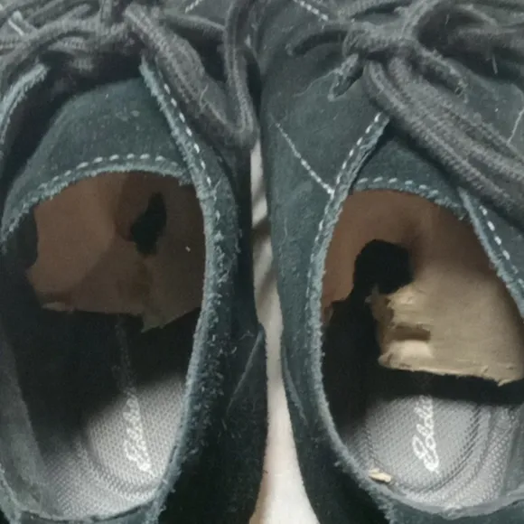 Eddie bauer black suede mocassin shoes