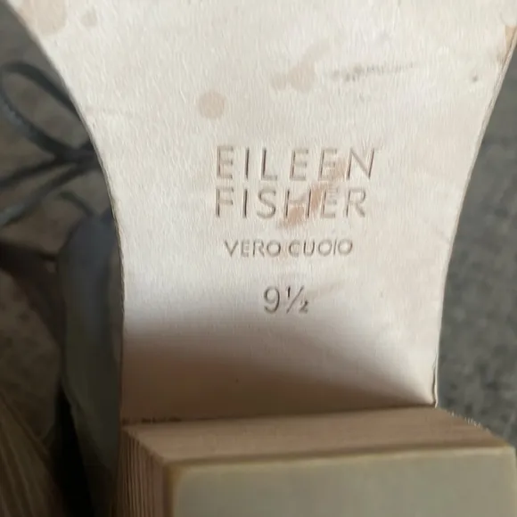 Eileen Fisher Ann Tied Front Grey Suede Leather Sandal Shoes Size 9.5
