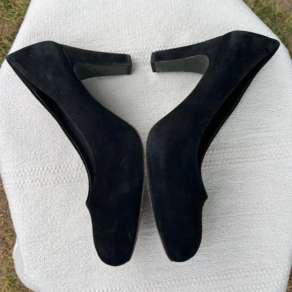 Eileen Fisher Black Suede Pumps Heels Size 9