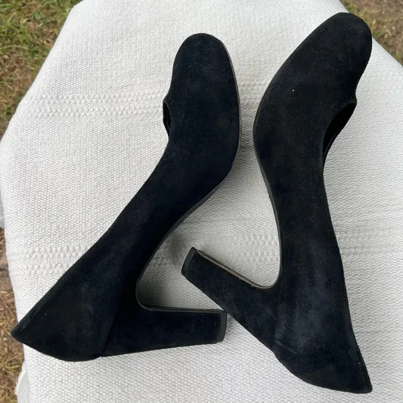 Eileen Fisher Black Suede Pumps Heels Size 9